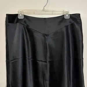 Boden black satin skirt deals
